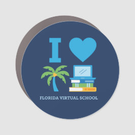 I Liebe Florida Virtual School, Navy Car Magnet