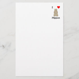 I Liebe-Flusspferde (3) Briefpapier