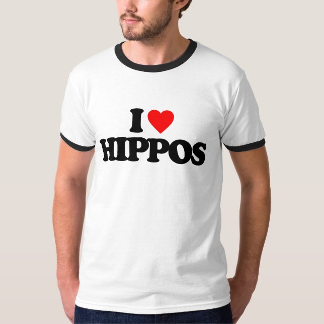 I LIEBE-FLUSSPFERDE T-Shirt (Vorderseite)