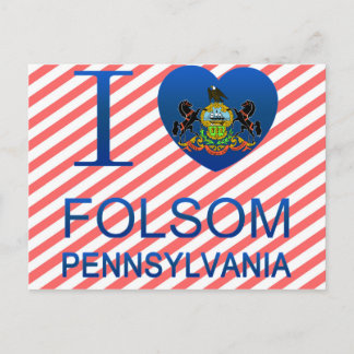 I Liebe Folsom, PA Postkarte