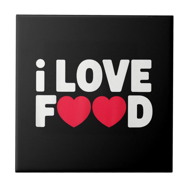 I Liebe Food Funny Feinschmecker Geschenk für Männ Fliese (Vorderseite)