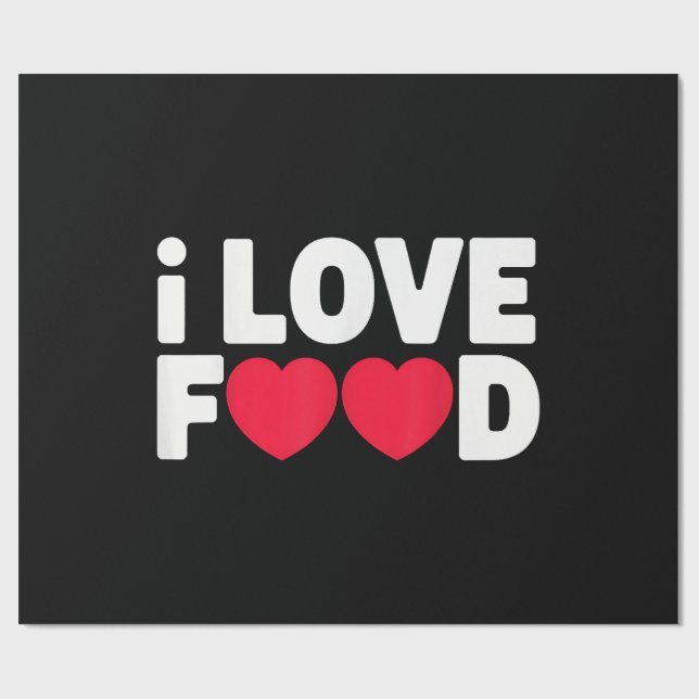 I Liebe Food Funny Feinschmecker Geschenk für Männ Geschenkpapier (Flach)