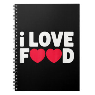 I Liebe Food Funny Feinschmecker Geschenk für Männ Notizblock