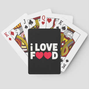 I Liebe Food Funny Feinschmecker Geschenk für Männ Spielkarten