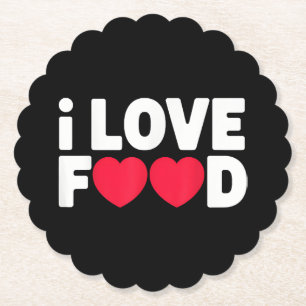 I Liebe Food Funny Feinschmecker Geschenk für Männ Untersetzer
