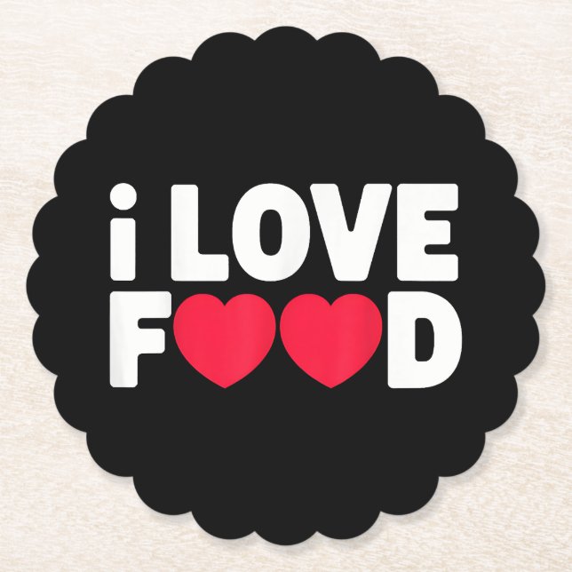 I Liebe Food Funny Feinschmecker Geschenk für Männ Untersetzer (Vorderseite)