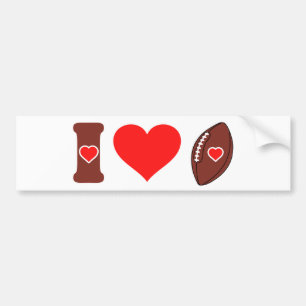I Liebe Football Autoaufkleber