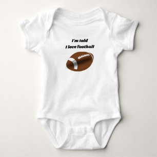 I Liebe Football Design Baby Strampler