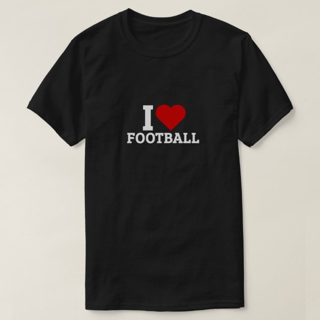 I Liebe Football - Fußball-Liebhaber T-Shirt (Design vorne)
