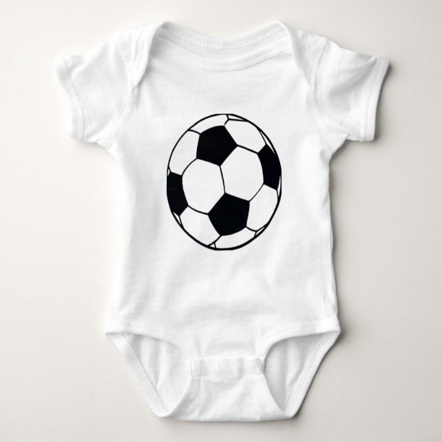 I Liebe Football (Fußball) Spielherz: I Liebe Baby Strampler (Vorderseite)