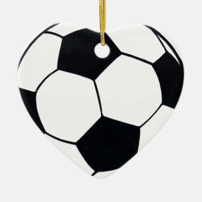 I Liebe Football (Fußball) Spielherz: I Liebe Keramikornament (Vorne)