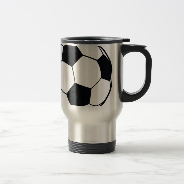 I Liebe Football (Fußball) Spielherz: I Liebe Reisebecher (Rechts)