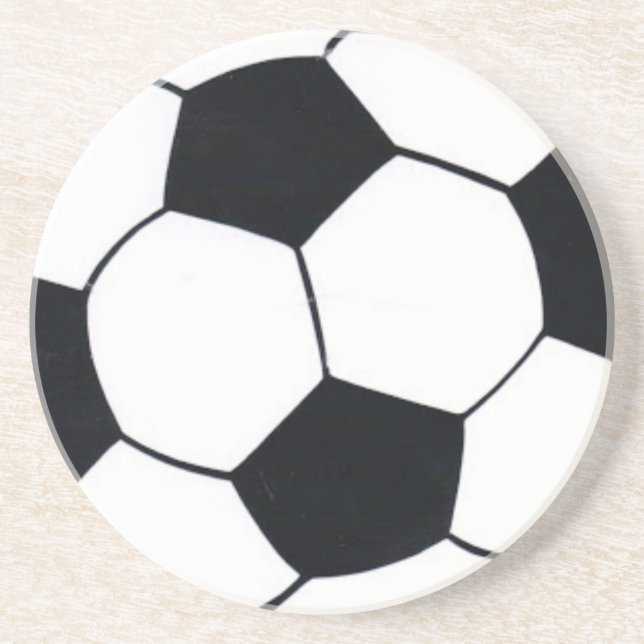 I Liebe Football (Fußball) Spielherz: I Liebe Sandstein Untersetzer (Vorne)