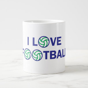 I Liebe Football Jumbo-Tasse