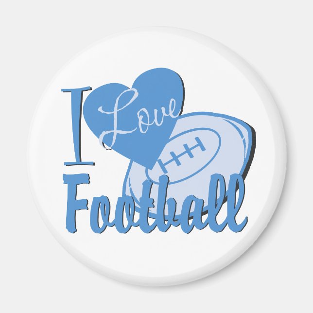 I Liebe Football Magnet (Vorne)