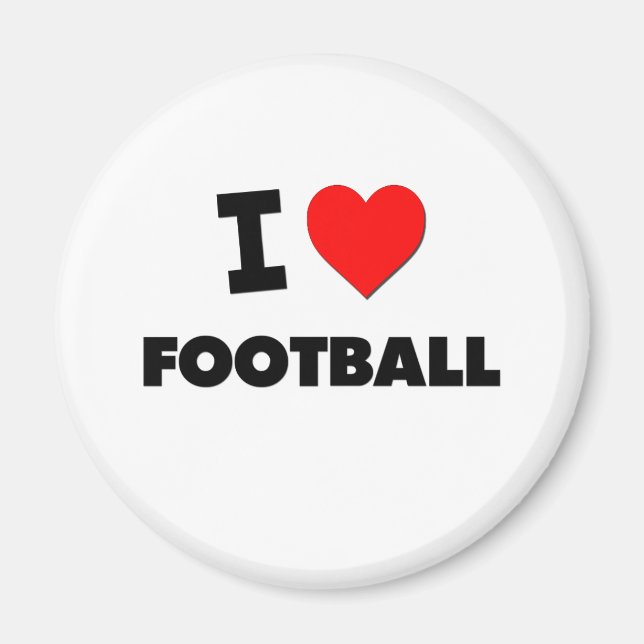 I Liebe Football Magnet (Vorne)
