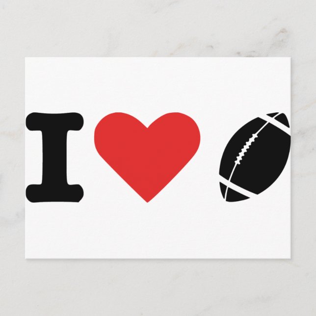 I Liebe Football Postkarte (Vorderseite)