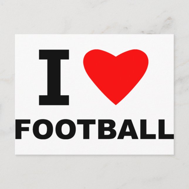 I Liebe Football Postkarte (Vorderseite)