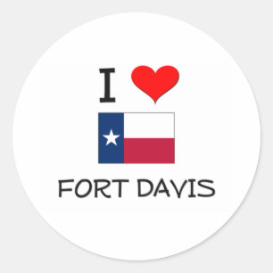 I Liebe Fort Davis Texas Runder Aufkleber