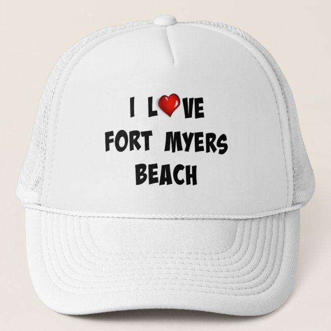 I Liebe Fort Myers Beach Truckerkappe (Vorderseite)