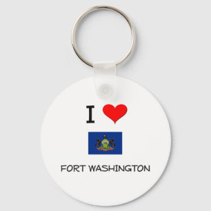 I Liebe Fort Washington Pennsylvania Schlüsselanhänger