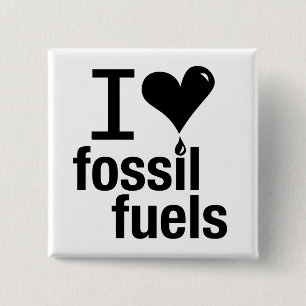 I Liebe-Fossilienbrennstoff-Button Button