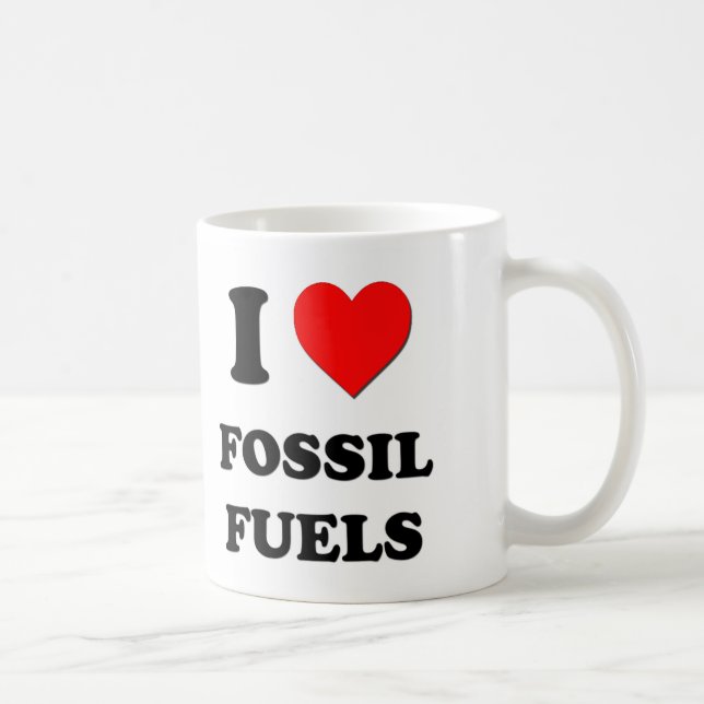 I Liebe-Fossilienbrennstoffe Kaffeetasse (Rechts)
