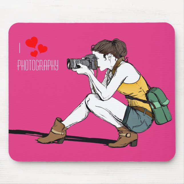 I Liebe Fotografie Mousepad (Vorne)