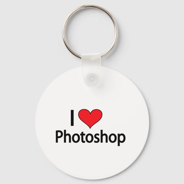 I Liebe Fotoshop Schlüsselanhänger (Vorderseite)