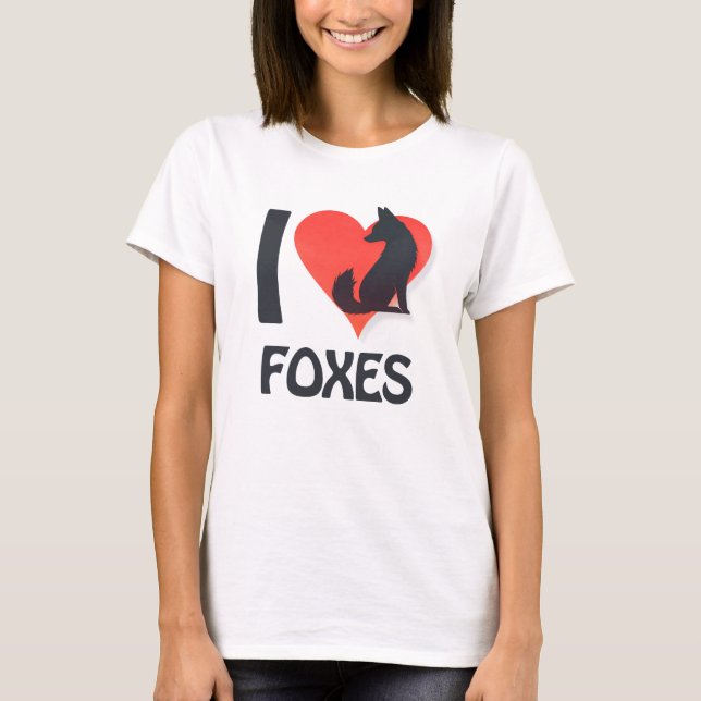I Liebe Foxes T - Shirt (Vorderseite)