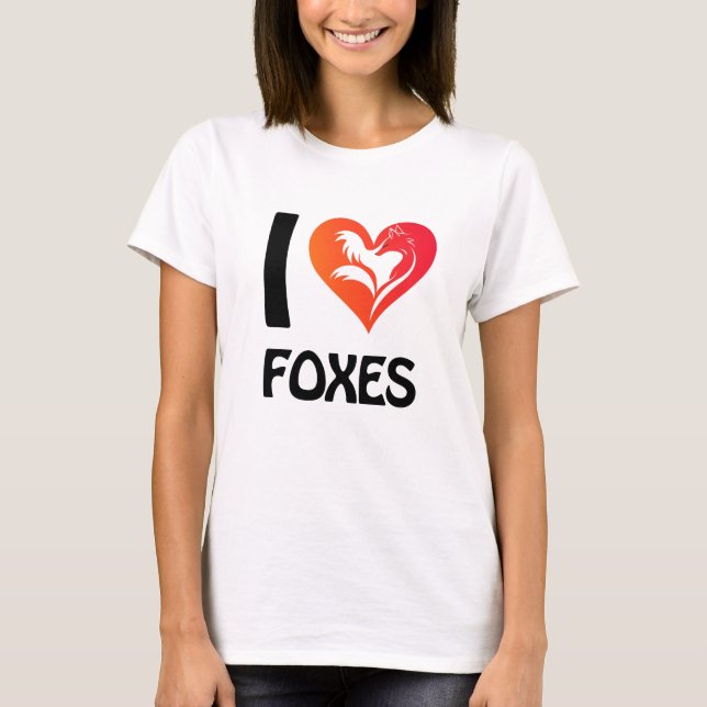 I Liebe Foxes T - Shirt (Vorderseite)