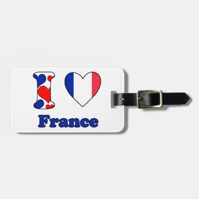 I Liebe Frankreich Gepäckanhänger (Vorderseite horizontal)