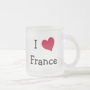 I Liebe Frankreich Mattglastasse