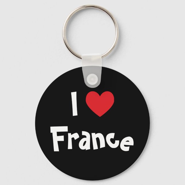 I Liebe Frankreich Schlüsselanhänger (Vorderseite)