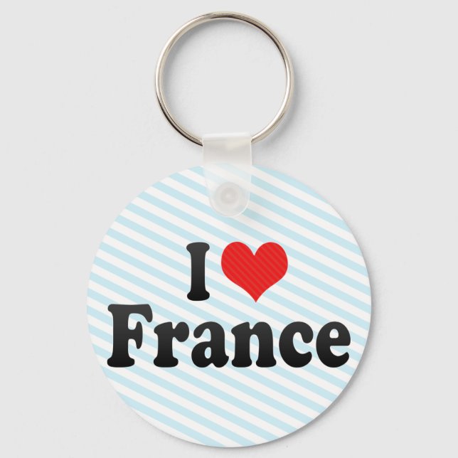 I Liebe Frankreich Schlüsselanhänger (Vorderseite)