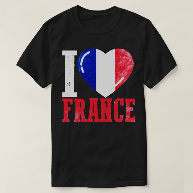 I Liebe Frankreich T-Shirt (Design vorne)
