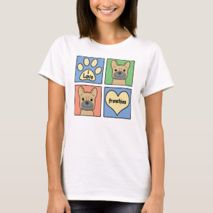 I Liebe-französische Bulldoggen T-Shirt