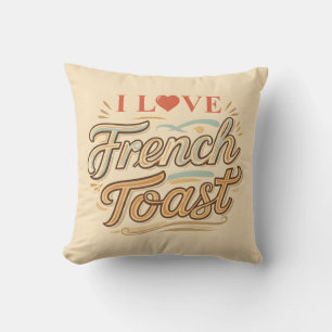 I Liebe Französischer Toast Kissen