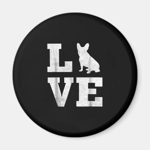 I Liebe Französisches Bulldoghundgeschenk Magnet
