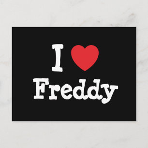 I Liebe Freddy Herz Brauch personalisiert Postkarte