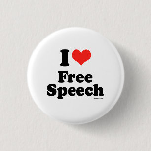 I LIEBE FREIER SPEECK BUTTON