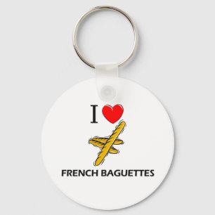 I Liebe French Baguettes Schlüsselanhänger