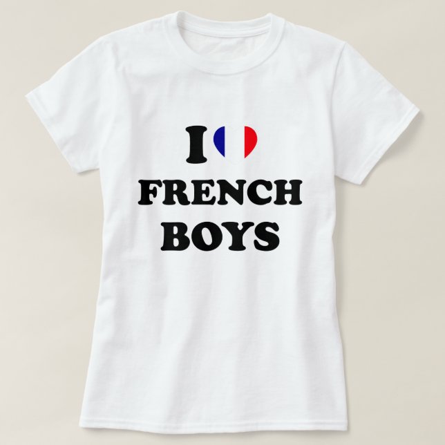 I Liebe French Boys T-Shirt (Design vorne)