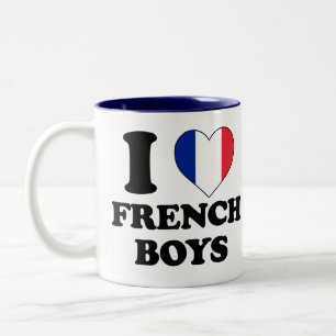 I Liebe French Boys Zweifarbige Tasse