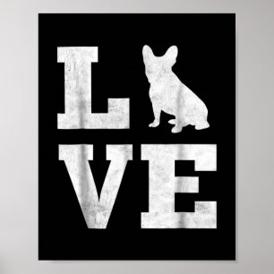 I Liebe French Bulldog Frenchie Dog Lover Eigentüm Poster