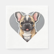 I LIEBE FRENCH BULLDOGS Niedlicher Cartoon Welpe i