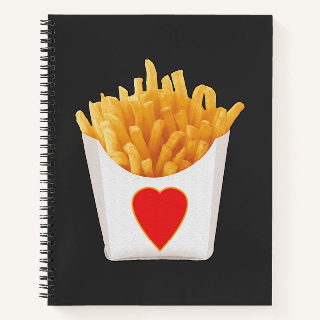 I Liebe French Fries Notizbuch (Vorderseite)