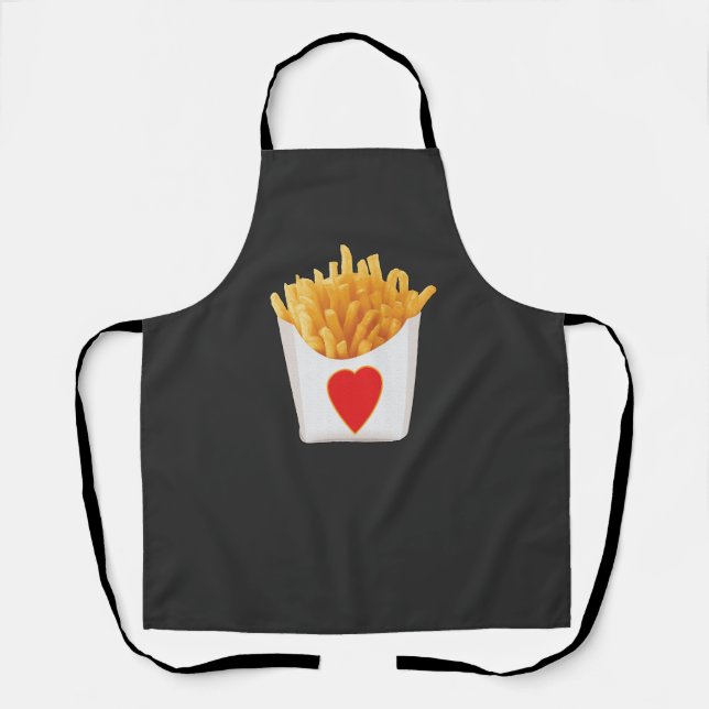I Liebe French Fries Schürze (Vorderseite)