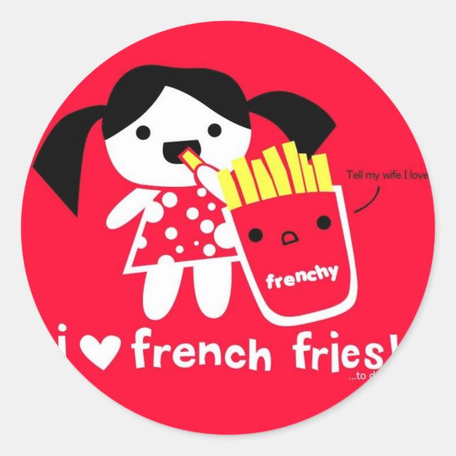 I LIEBE FRENCH FRIES STICKER (Vorderseite)