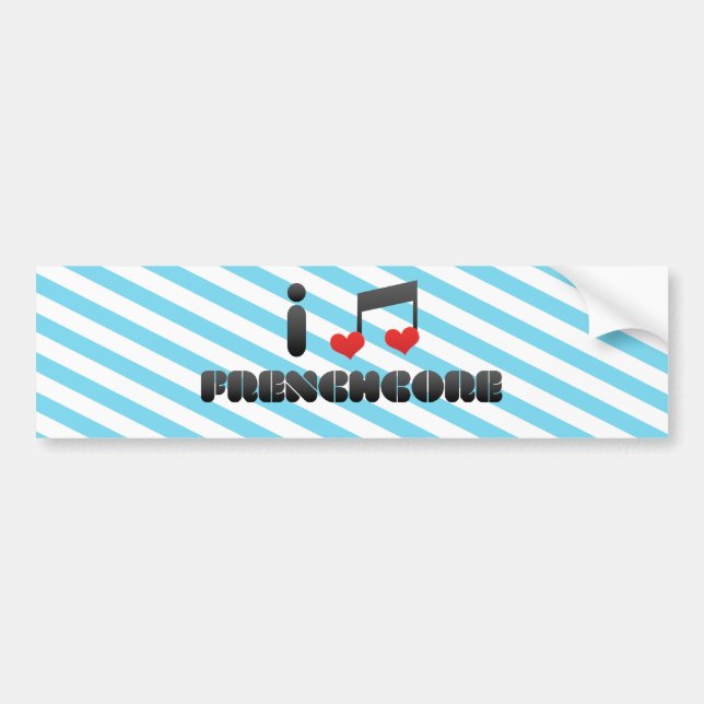 I Liebe Frenchcore Autoaufkleber (Vorne)